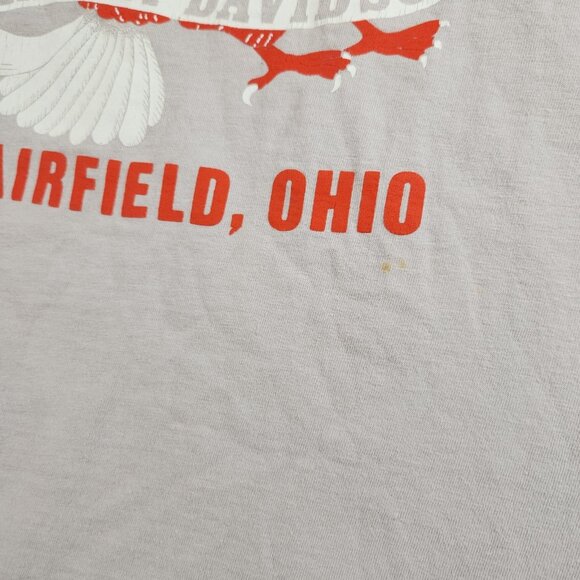 VTG 3D Emblem Harley Davidson Shirt Extra Large 80s Bald Eagle Single Stitch - Picture 13 of 14